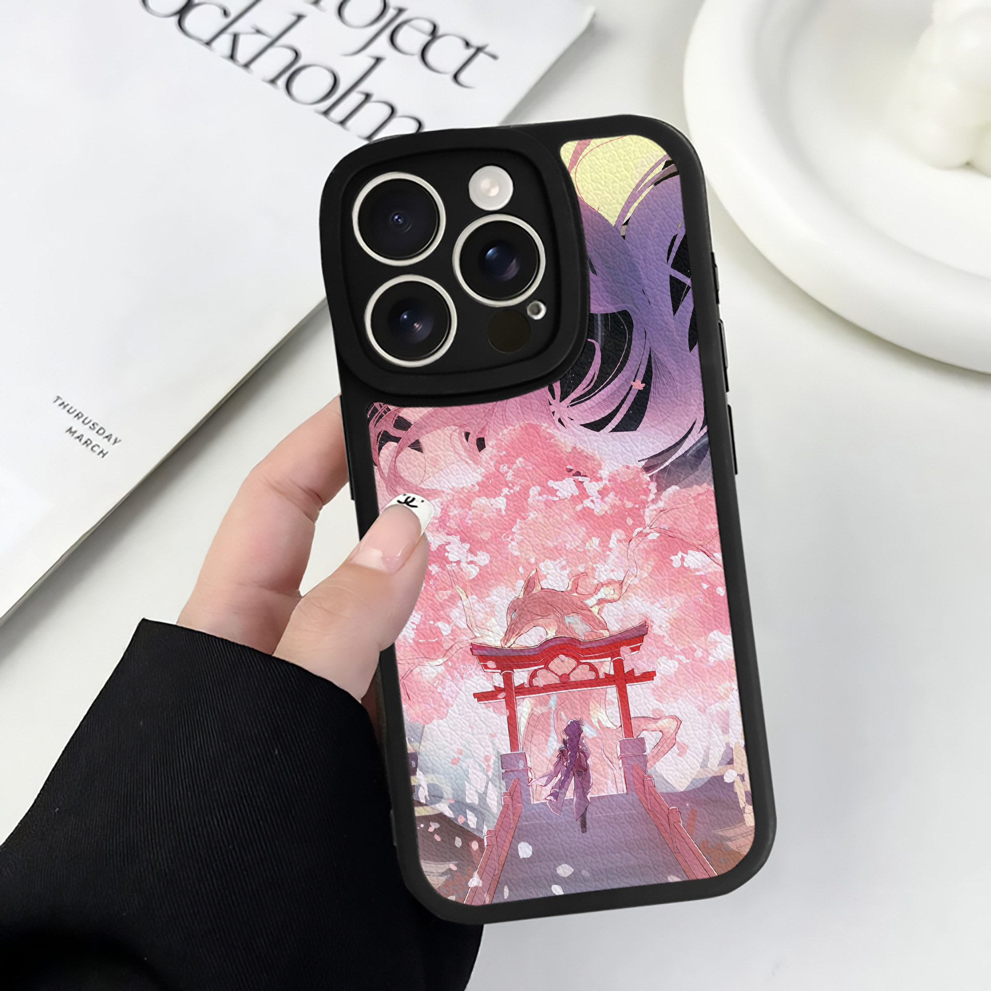 げんし神 genshin 【iPhone 16シリーズ対応】シリコンスマホケース（レザー調） 材質：シリコン
